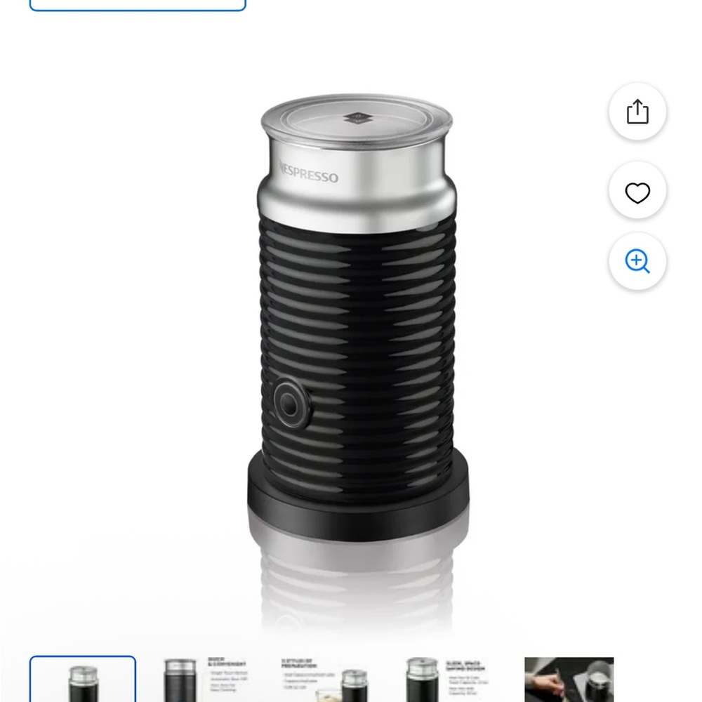 Nespresso Aeroccino 3 in Classic Black